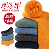 Childrens autumn and winter Terry socks cotton boys and girls thick plus velvet warm cold winter towel socks
