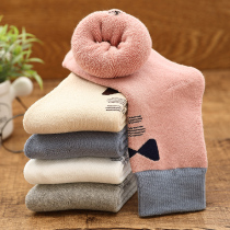 Mens and womens childrens socks Winter thickened velvet warm cotton baby autumn and winter tube terry socks Childrens thick socks