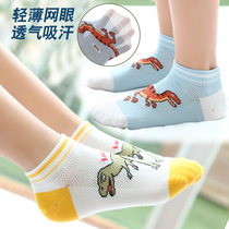 Childrens socks summer thin cotton boys boat Socks spring and autumn cartoon dinosaur children female middle and big baby socks