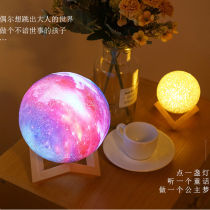 Moon planet decoration small table lamp master bedroom bedside insside gifts night light ornament desktop atmosphere creative romance