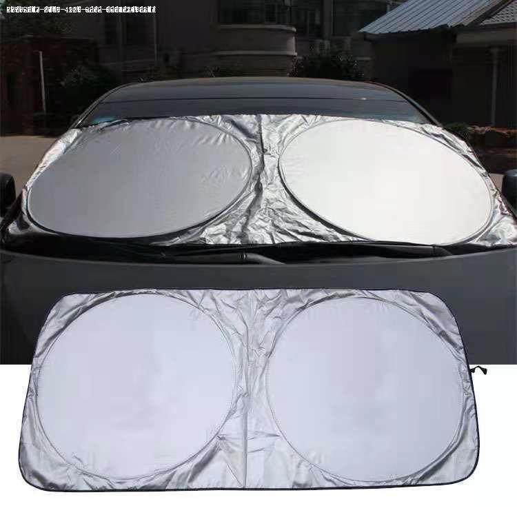 Car with sun visor sunshade sunscreen cloth sun shield inside the car front windshield cover car artifact gear