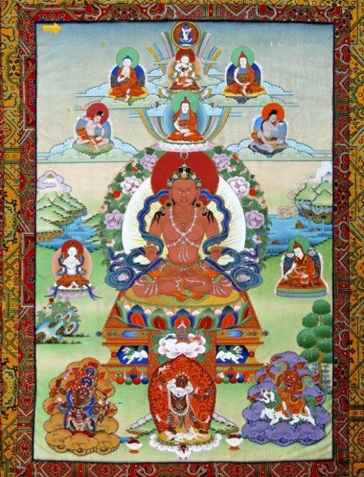 Jie Zun Ning Ti Jie Zun Ning Body Jie Zun Heart Drop Heart Essence Rainbow Body Thangka Mandala Photo and Gift Package