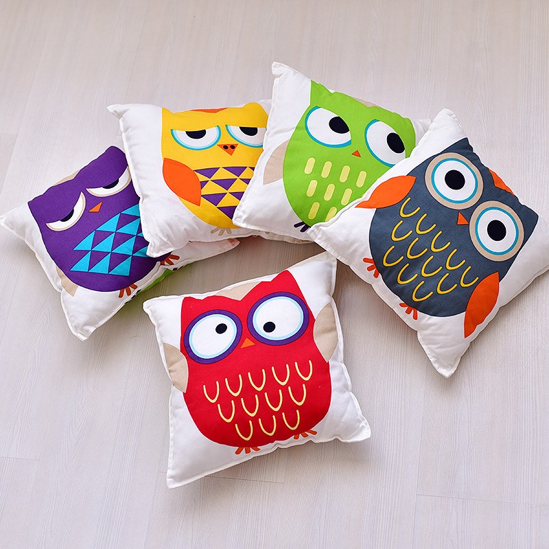 Cat Owl Cartoon Holding Pillow Back Cushion Full Cotton Cloth Material Accessible Machine Wash Paparazzi Plush Toy Doll Cute Little Holding Pillow