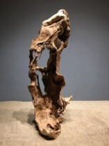 Weathered dead wood root carving Zen base Buddha green plant text play frame Home decoration Living room tea ceremony incense ornaments