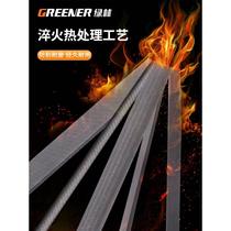 New green forest filing knife polishing tool steel Frustration Knife Semicircle Filing Wood Filing Triangular File Woodworking Round Brooding Knife Small