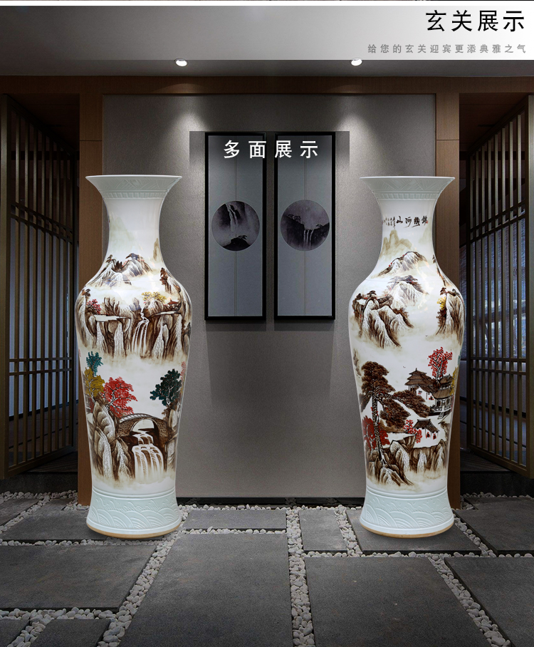 Jingdezhen ceramics hand - made splendid sunvo vase of large living room TV cabinet type furnishing articles ornaments