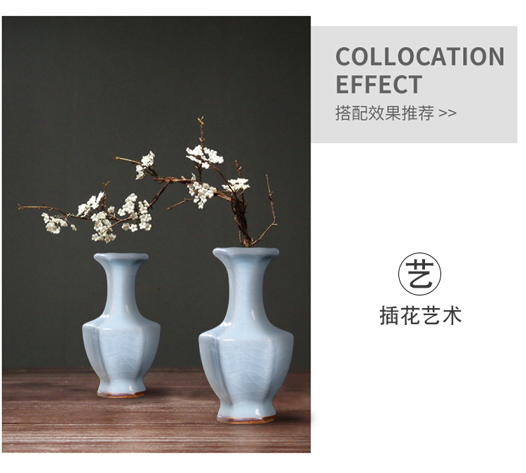 Mesa of jingdezhen ceramics slicing crack glaze flower arranging flower bottles of I and contracted sitting room adornment is placed