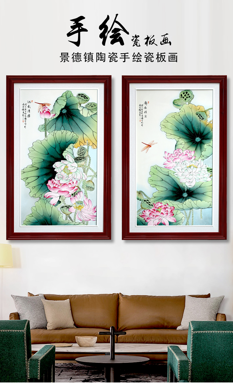 Jingdezhen ceramic hand - made years study background wall hang a picture adornment wining the sitting room porch corridor porcelain plate painting