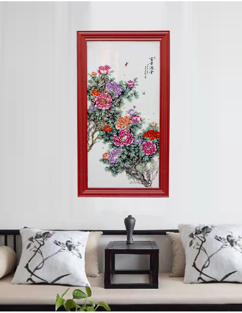 Jingdezhen ceramics adornment of modern new Chinese style living room porch wall act the role ofing to hang decorations furnishing articles