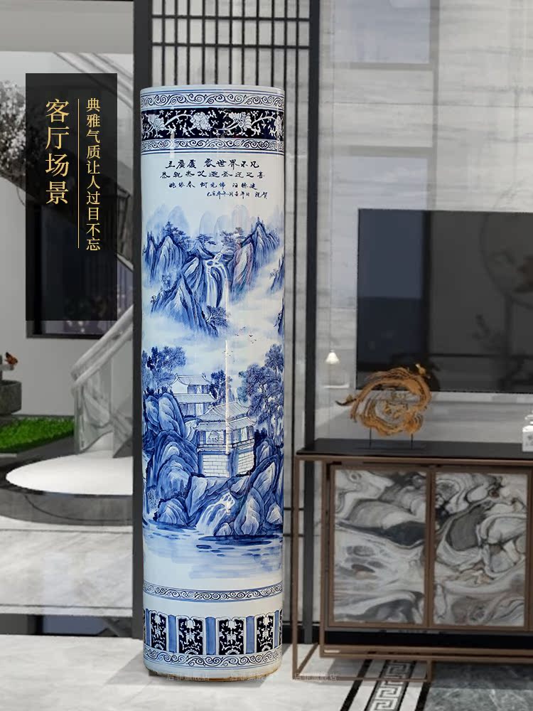 Jingdezhen ceramic hand - made porcelain future quiver vase Chinese style living room a study ground adornment furnishing articles