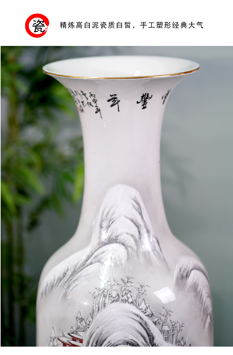 Jingdezhen ceramics hand - made snow figure of large vases, sitting room of TV ark type furnishing articles study decorations