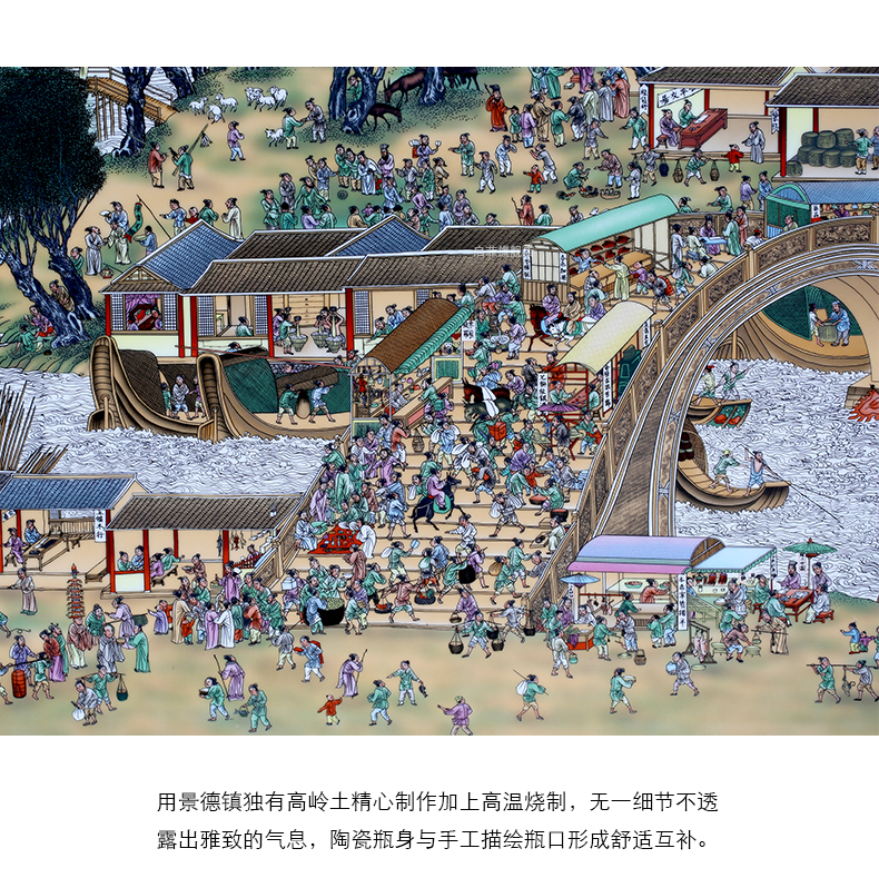 Jingdezhen ceramic hand - made porcelain plate painting of mural painting hangs a picture clarity of sitting room corridor Chinese wall hanging