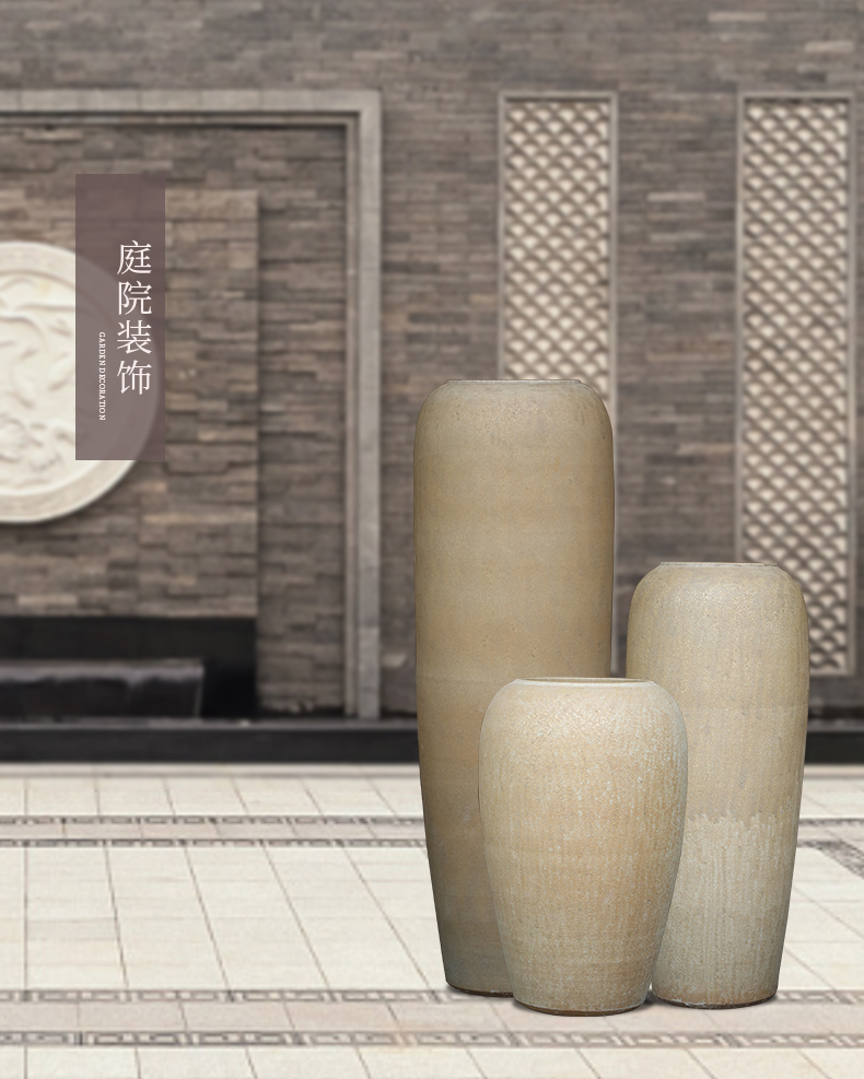 Jingdezhen ceramic large vase hotel furnishing articles sitting room flower arranging new Chinese style restoring ancient ways contracted large POTS