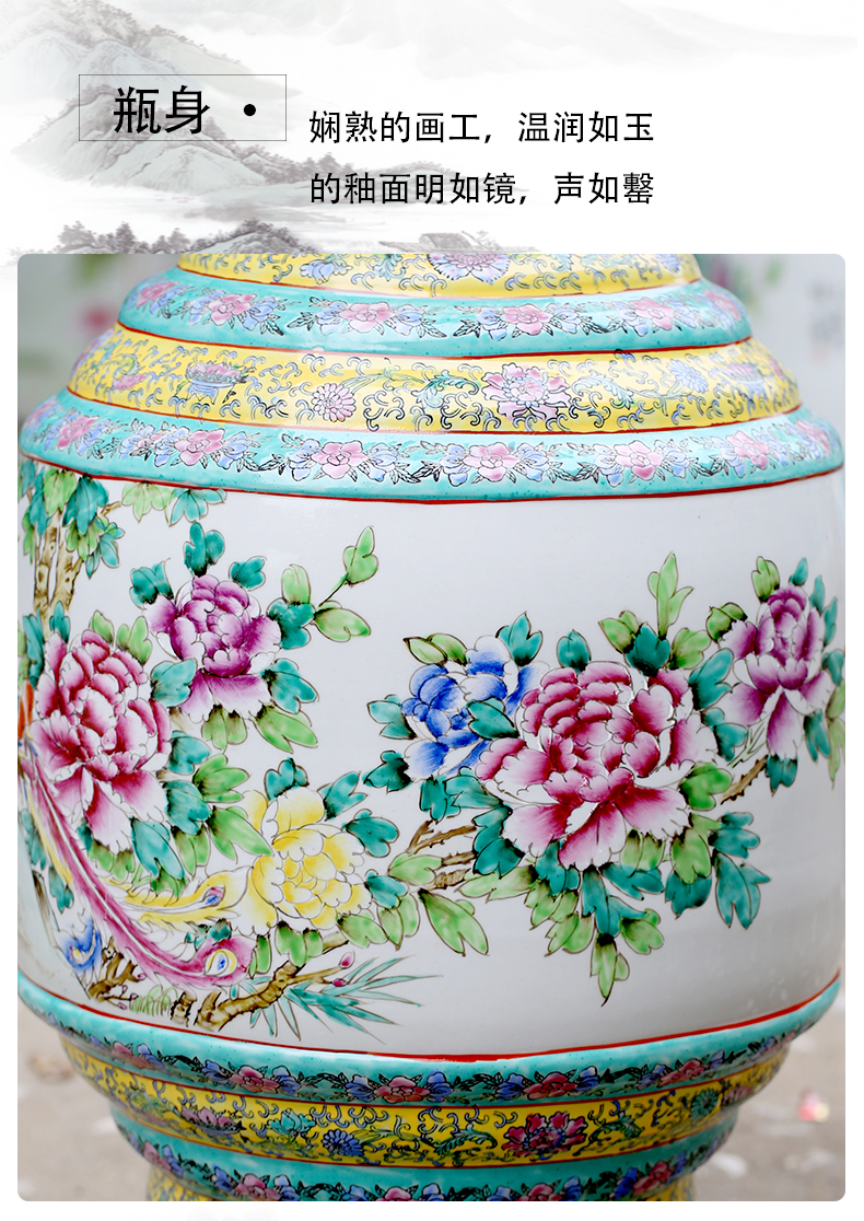 Jingdezhen ceramics flower vase restoring ancient ways large Chinese antique home decoration rich ancient frame furnishing articles sitting room