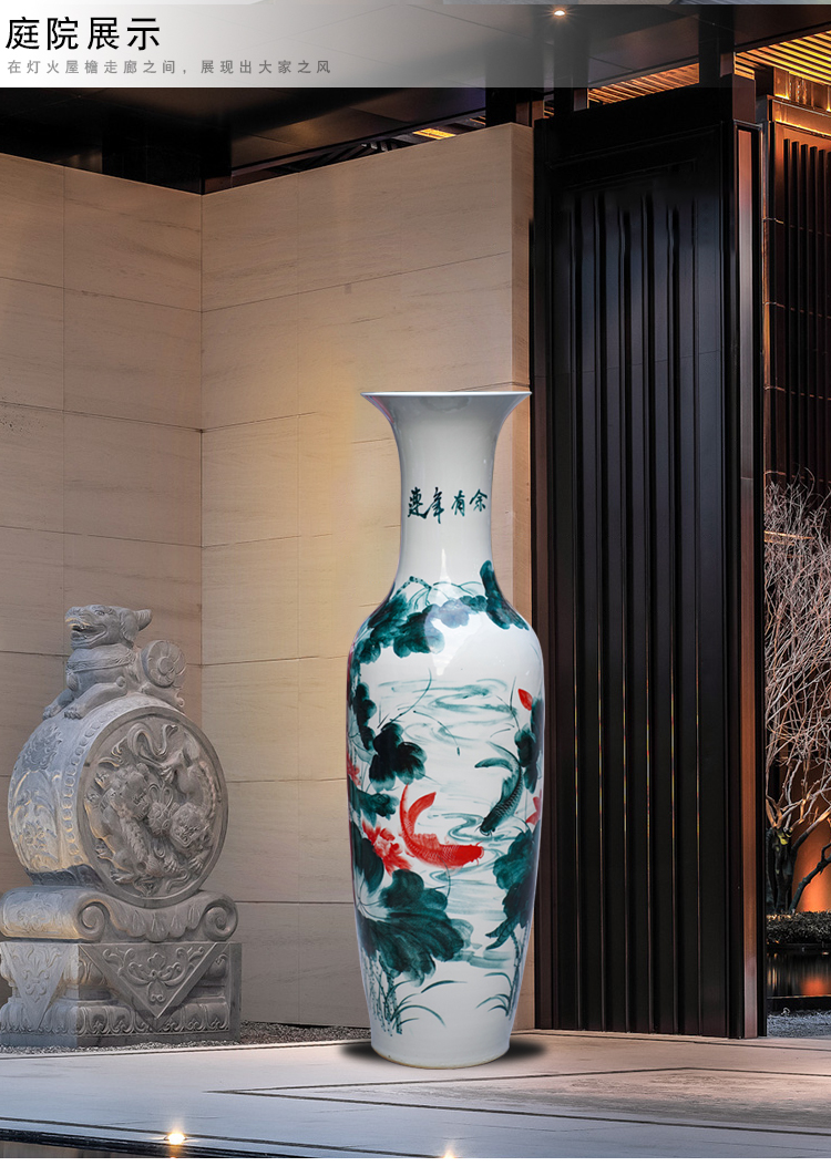 Jingdezhen ceramic hand - made years more than large vases, the sitting room TV ark hotel lobby furnishing articles decorations