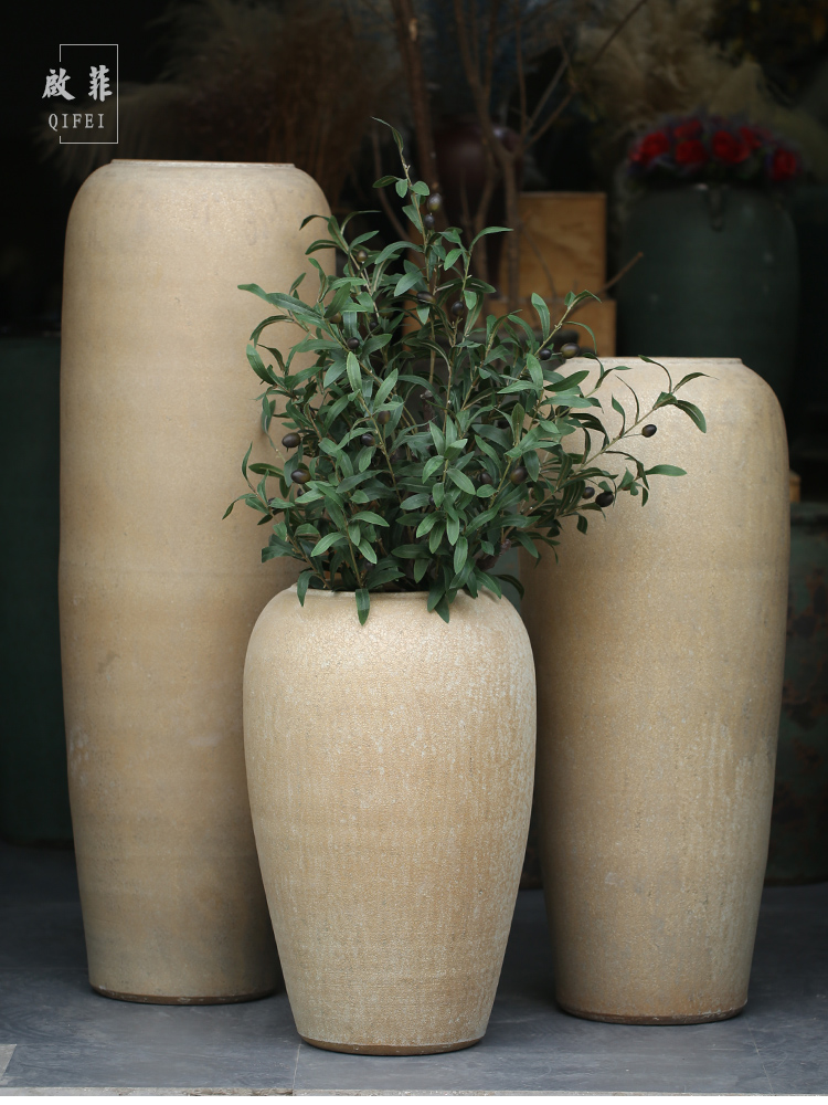 Jingdezhen ceramic large vase hotel furnishing articles sitting room flower arranging new Chinese style restoring ancient ways contracted large POTS