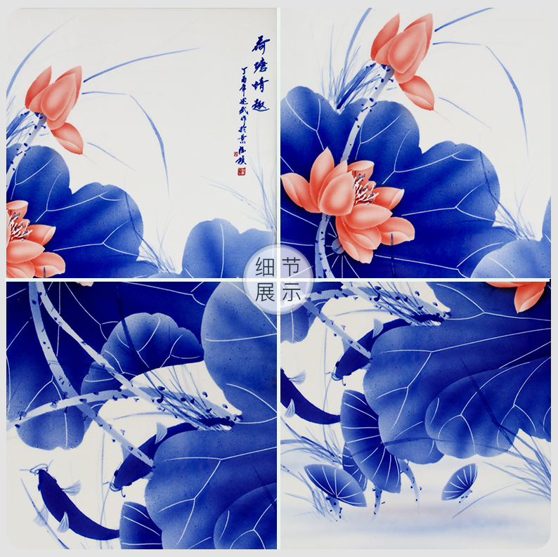 Hand - made ceramic plate painting murals sofa background wall of the sitting room adornment I and contracted vertical version of porch corridor hang a picture