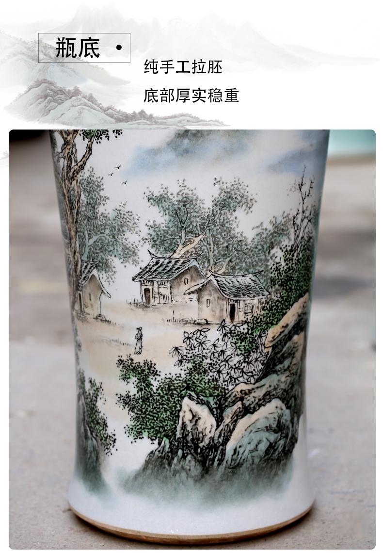 Jingdezhen ceramics from pastel landscape painting has a long history of large vase home sitting room adornment furnishing articles