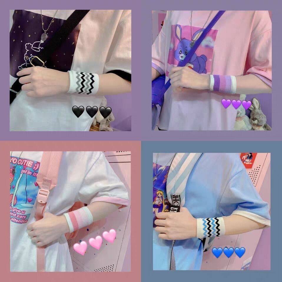 Wristband male ins tide girl summer badminton volleyball basketball decoration net red sports thin section student scar-covering powder