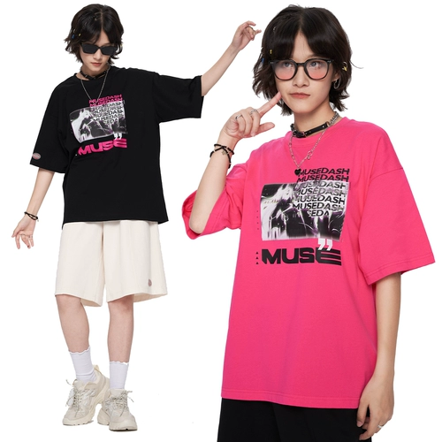 Musedasht Lose Cotton Short -sleaded Dizz Marija Японский летний летний красивый аниме -игра Периферий