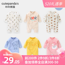 Baby Clothes Newborn Conjoined Clothes Spring Dress Spring Autumn Long Sleeve Khaclothes Early Life male and female baby monk Climbing Clothing