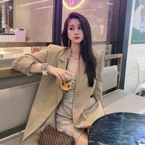  Casual suit short jacket womens 2020 autumn new Korean version of fried street temperament British style fashion suit top