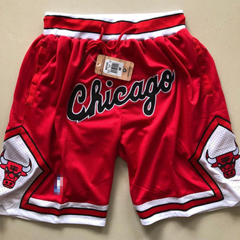 New & Chicago Bulls & Red & Soccer PantsMagic bull Lakers James Kobe Soccer pants American style Retro Basketball motion Embroidery Capris Miami Heat shorts