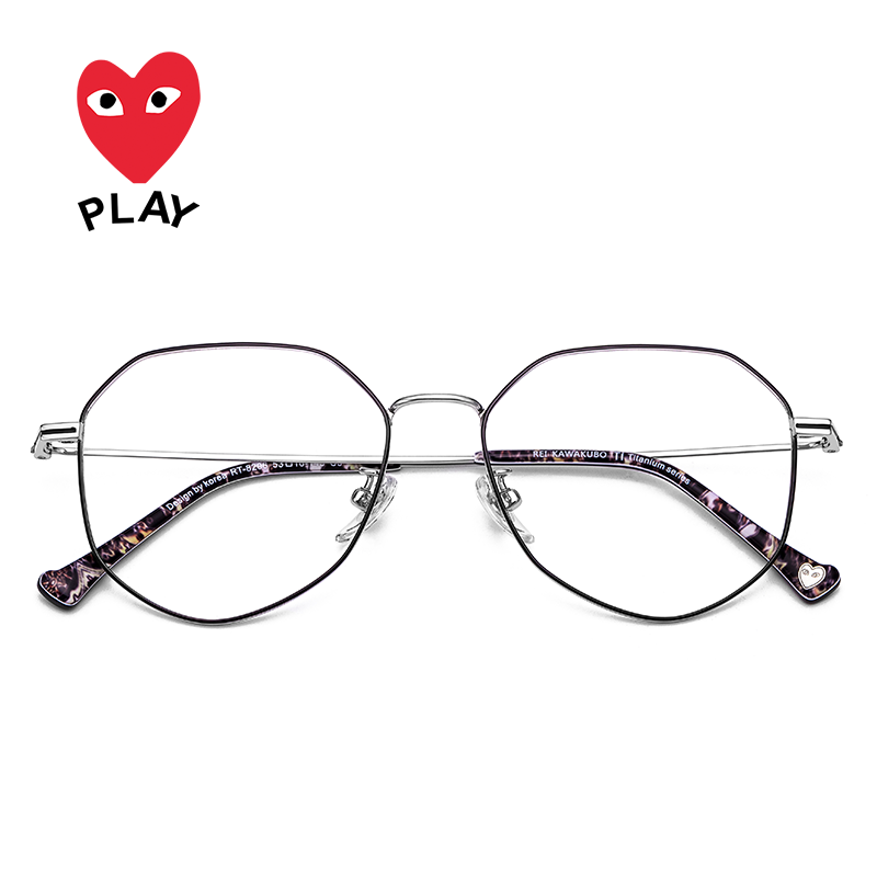 Kawasu Pauling light and luxurious titanium frame male polygonal metal optical glasses female myopia can be worthy of 8206