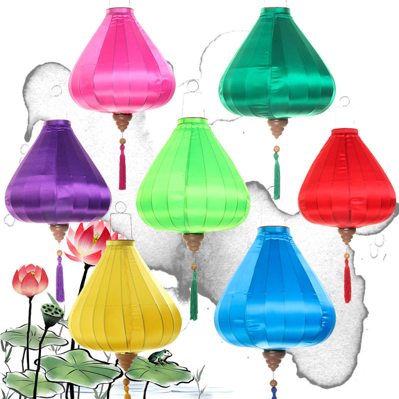 Modern Cloth Art Palace Lantern Classical Tulip Glossy Light Lantern Hotel Decoration Festival Wedding Wedding Arrangement Supplies