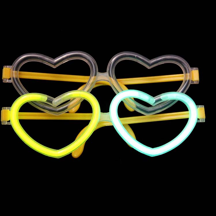 Heart Type Spectacle Frame Firefly Led Glowing Glasses Fluorescent Eye Accessories Bar Holiday Party Performance