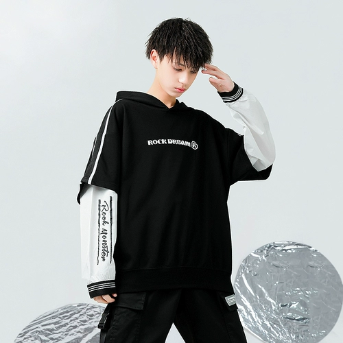 Осенняя весенняя толстовка с капюшоном для мальчиков, 2024 года, подходит для подростков, для средней школы