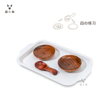 Mengxiaoxin Montessori daily life basic practice IC spoon scoop short wooden spoon scoop bean fine movement
