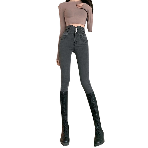 Флисовые джинсы с начесом, зимние штаны, демисезонный утепленный карандаш, большой размер, по фигуре