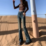 Джинсы, осенние штаны, эластичные леггинсы, 2024 года, по фигуре, в американском стиле, в обтяжку