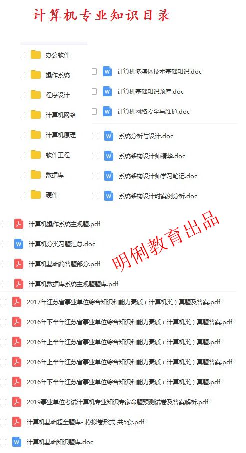 2021句容市部分事业单位招聘综合知识和能力素质计算机类岗位题库真题真题