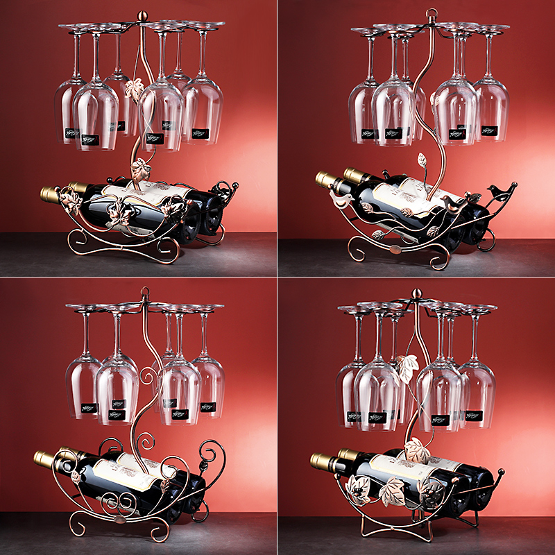 Creative wine glass red wine rack poured red wine cup cabinet with wine frame red wine glass frame poured household