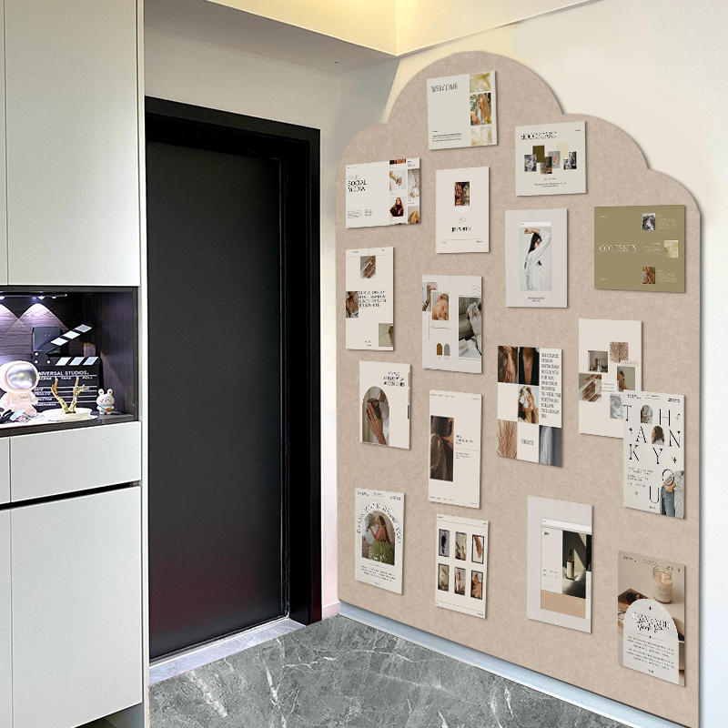 Photo Display Wall Felt Plate Wall Sticker Decoration Creative Combo Photo Frame Free to punch paparazzi Contained Wall Doll Wall-Taobao