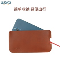 Applicable iPhone 12 Pro max mobile phone case leather Apple XS XR 11 protective case lightweight mobile phone case Huawei Mate 30 40 cowhide storage bag