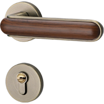 Jasenberg new Chinese style indoor bedroom door lock solid wood door lock retro split magnetic silent lock door handle