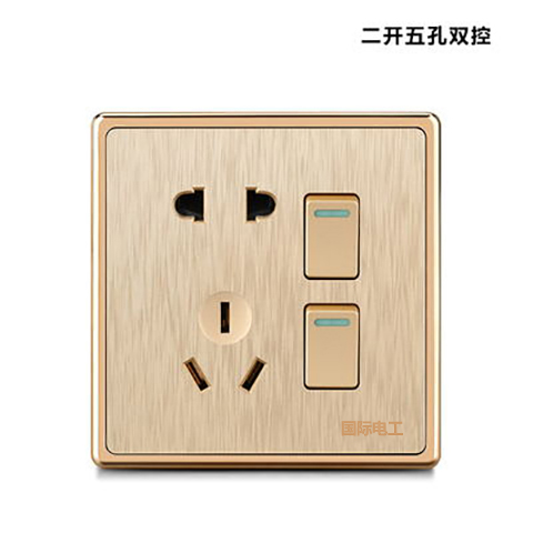 Home 86 Type of switch socket Panel 2 bits 23-2 open double switch double cut with 5-hole two-open five-hole socket