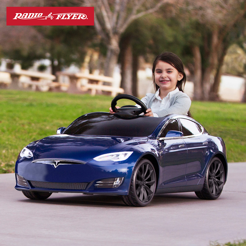 RadioFlyer Tesla Tesla children electric car can seat kid's four wheels car Tesla Model S baby carrier