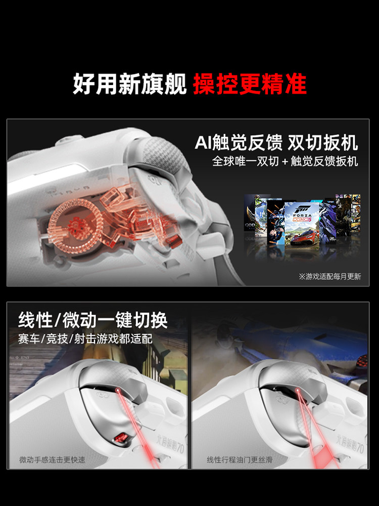 Beitong Kunpeng 70 Game Controller Ai Intelligent Control Elite Zeus Type Xbox Wireless Pc Version Switch 2 Motion Sensing Bluetooth Tablet Tv Mobile Phone Steam Black Myth: Wukong Ns Horizon