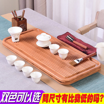 Bamboo tea tray Household solid wood tea table drainage Kung Fu tea set Japanese-style dry-brewed simple tea sea tray