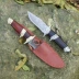 Dao thép Damascus ngoài trời dao thẳng di động nơi hoang dã sinh tồn dao nhỏ tự vệ quân sự bộ sưu tập dao sinh tồn - Công cụ Knift / công cụ đa mục đích