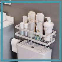 Punch-free toilet top toilet rack behind the gap bathroom wall-mounted toilet toilet water tank shelf