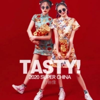 AM-8 Green Cheongsam+очки+вентиляторы