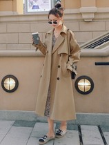 2020 chic sagging anti-wrinkle boutique Korean version of loose windbreaker female knee genuine British style spring and autumn coat tide