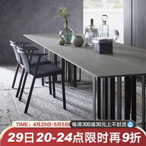 Willpower light extravagant Delifeng rock plate table plus rectangular modern minimalist designer Grand-family-style villa for home