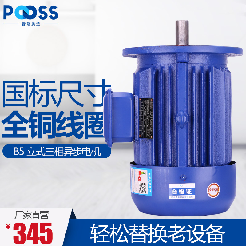 Pps YE3 vertical three-phase AC asynchronous motor copper core motor 380 stirring reducer water pump motor B5