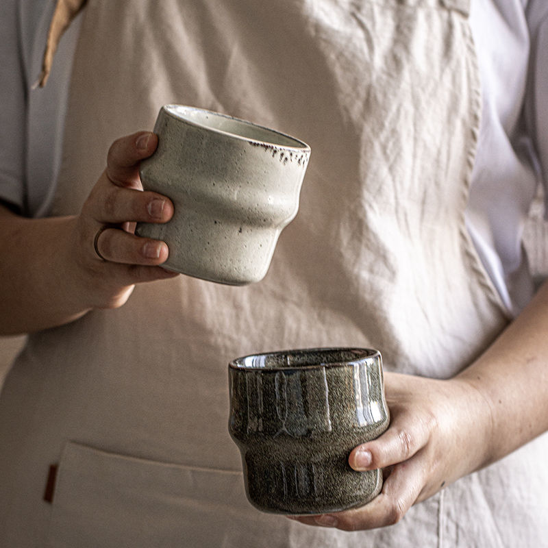 Tangtun cup, its name is Tangtun ceramic handleless cup, Japanese restaurant tea cup, water cup with slight flaws